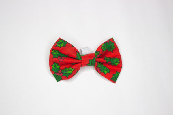 Holly Christmas bow tie